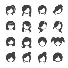 women hairstyle vector