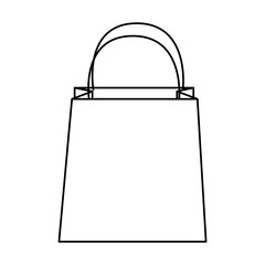 Shopping bag icon. Commerce market store and shop theme. Isolated design. Vector illustration