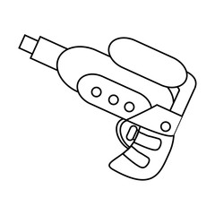 Water gun toy icon. Childhood play game and object theme. Isolated design. Vector illustration
