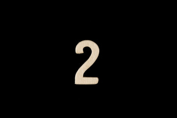 Fototapeta premium Wooden number from 1 through 9