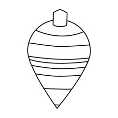 Spinning top toy icon. Childhood play game and object theme. Isolated design. Vector illustration