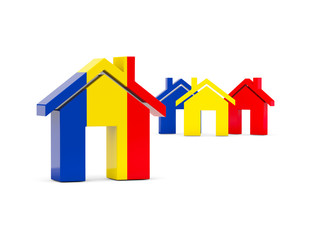 Flag of romania, home icon