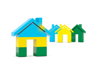 Flag of rwanda, home icon