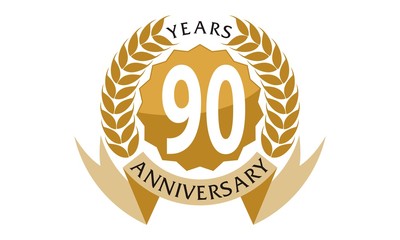 90 Years  Ribbon Anniversary 