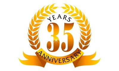 35 Years  Ribbon Anniversary 