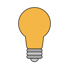 Light bulb icon. Energy power technology and electricity theme. Isolated design. Vector illustration