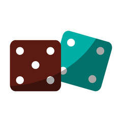 Dice toy icon. Childhood play game and object theme. Isolated design. Vector illustration