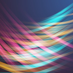 Abstract Lightpainting Vector Background. Digital Caligraphy Light Streaks. Vector Neon Disco Light Waves Template