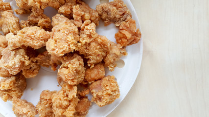 crispy kentucky fried chicken on white plate