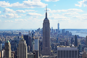 Fototapeta na wymiar View of New York City from Helicopter 