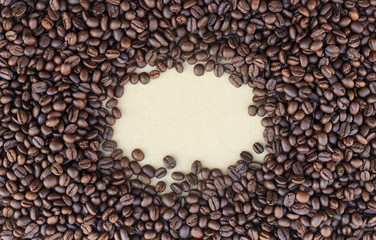 coffee beans on paper texture