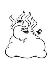 Fly stink shit shit heap heap smell odd pommel comic cartoon