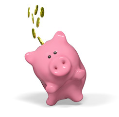 3d piggy bank 3d rendering