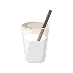 Vector cartoon isolated fresh milk