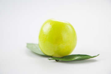 Detail Shot Of fresh fruits against white background.