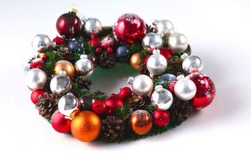 Advent Christmas wreath on door decoration