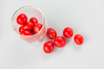 Detail Shot Of fresh fruits against white background.