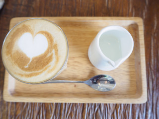 Piccolo latte coffee, signature cup. A ristretto shot (15 – 20