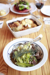 Food on table