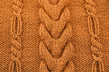 Brown wool yarn