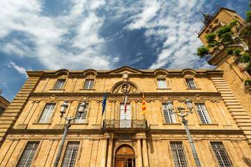 The town hall of Aix-en-Provence, France on a spring day.