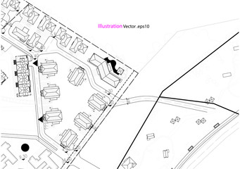Architectural background, architectural plan, construction drawing landscape