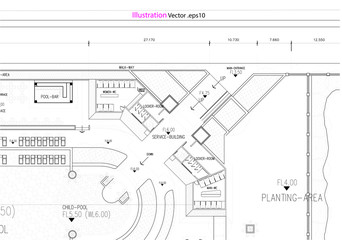 Architectural background, architectural plan, construction drawing landscape