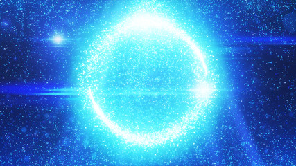 入射光とキラキラパーティクル