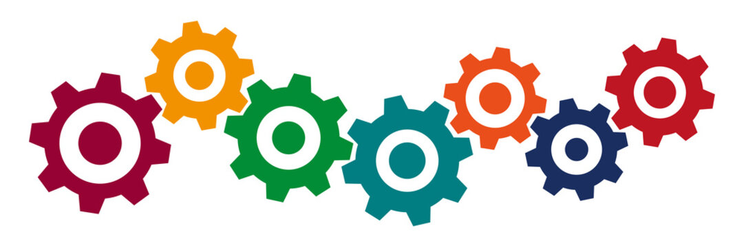 bunte Zahnr&auml;der - Banner