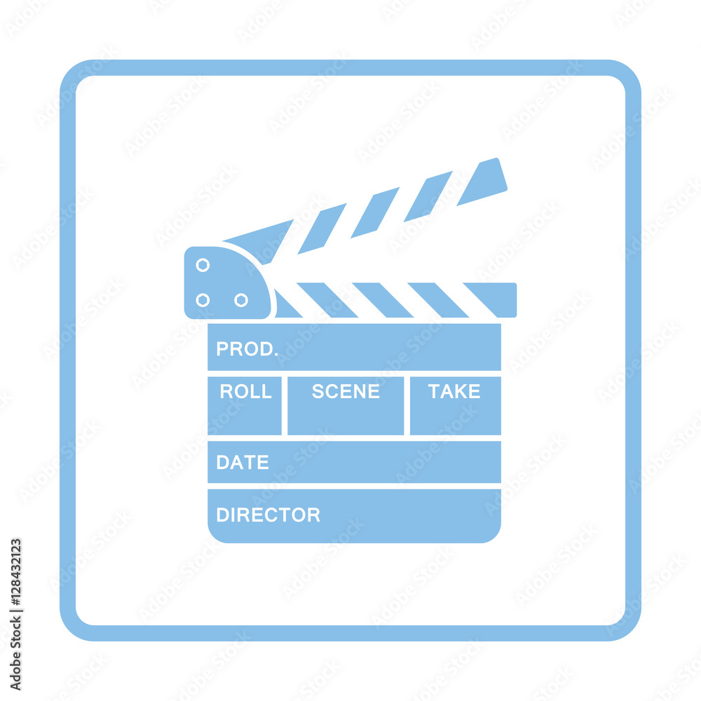 Sticker Movie clap board icon