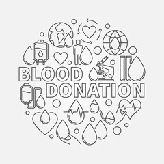 Blood Donation round illustration