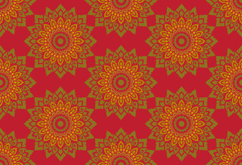 Thai vintage seamless pattern vector background