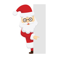 Santa Claus template. Isolated Santa with template space for text, decoration and others.
