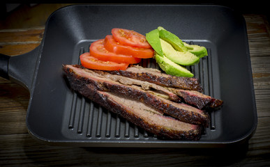 Smoked Beef Brisket With Tomatoes And Avocados
