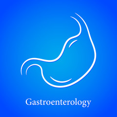 Gastroenterology logo, contour design