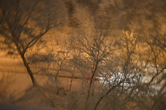 Winter abstraction. Dizziness