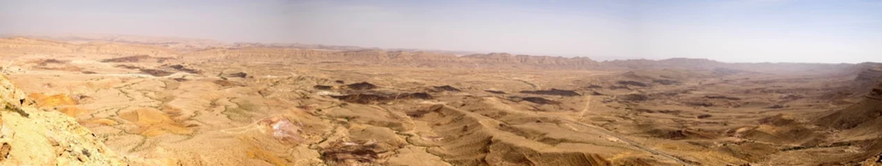 Fotobehang Wide angle panorama of Desert landscape © Pavel Bernshtam