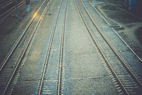 Railway Track at Train Station