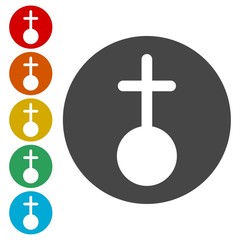 Obraz premium Church vector icon, Church symbol 