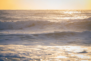 Obraz premium beautiful sea with sunlight in the morning day, holidy trip