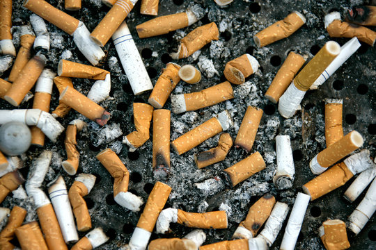 An Image Of Cigarette Buts 
