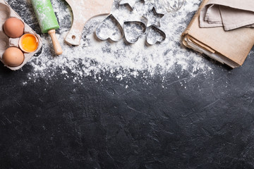 flour and ingredients for baking