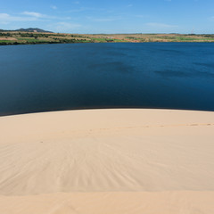 white sand dune desert in Mui Ne, Vietnam