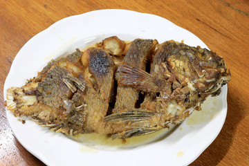 Deep Fried Tilapia fish, Hot Meat Dishes