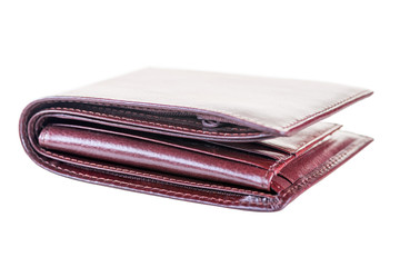men's wallet no money on a white background
