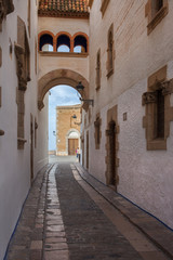 Narrow Street in Old Town of Sitges