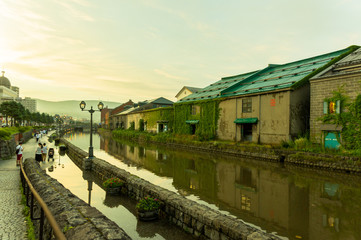 Fototapeta na wymiar Old canal, Otaru 