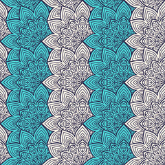 Ethnic floral seamless pattern