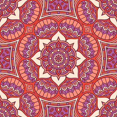 Ethnic floral seamless pattern