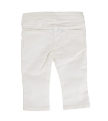 White denim shorts.